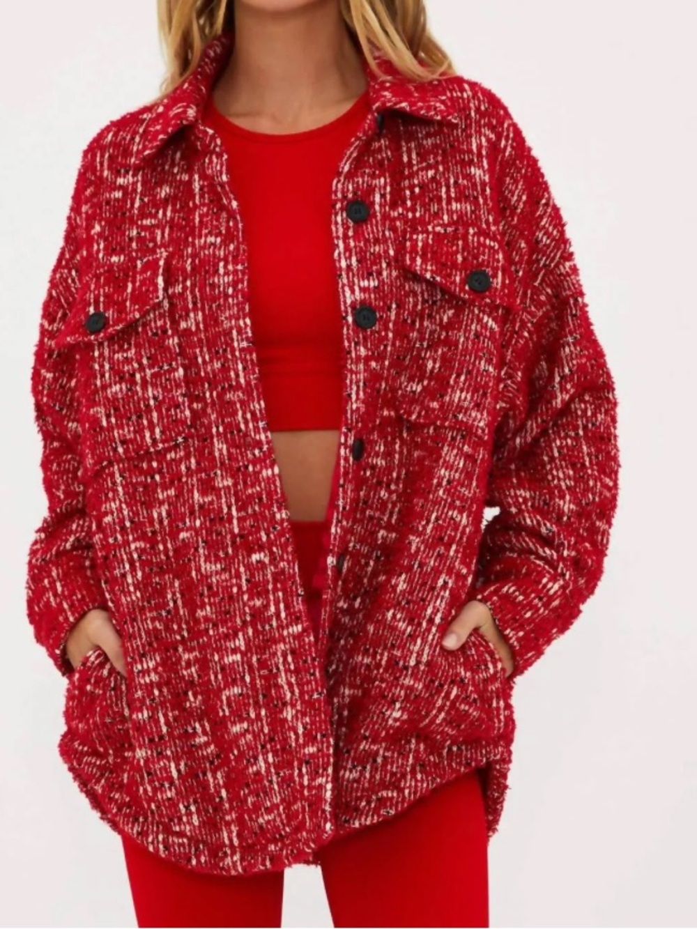 New Beach Riot - Noelle Tweed Oversized Jacket